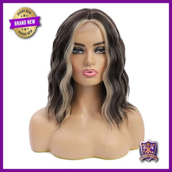 Short Curly Lace Front Wig, Human Hair, Heat Resistant, Glueless, 14 Inch main image 5